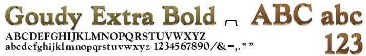 Goudy Extra Bold Cast Metal Letters